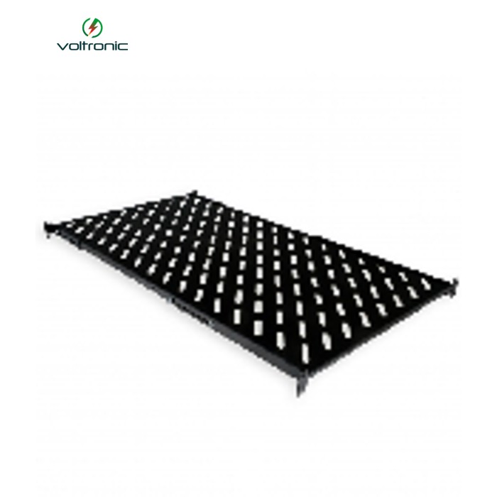 Полиця 19" 4 точки кріпл., 750мм глиб., перфорована, т.м.2мм, чорна