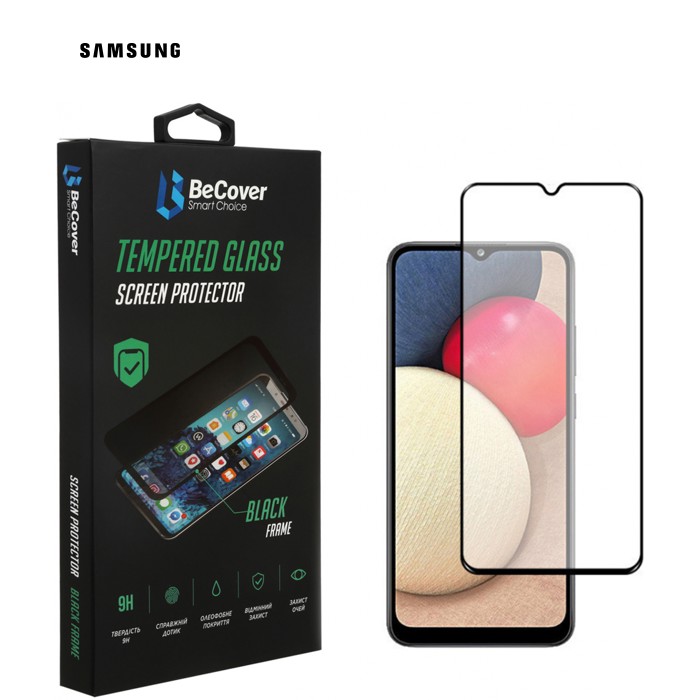 Стекло защитное BeCover Samsung Galaxy A03s SM-A037 Black (706776)