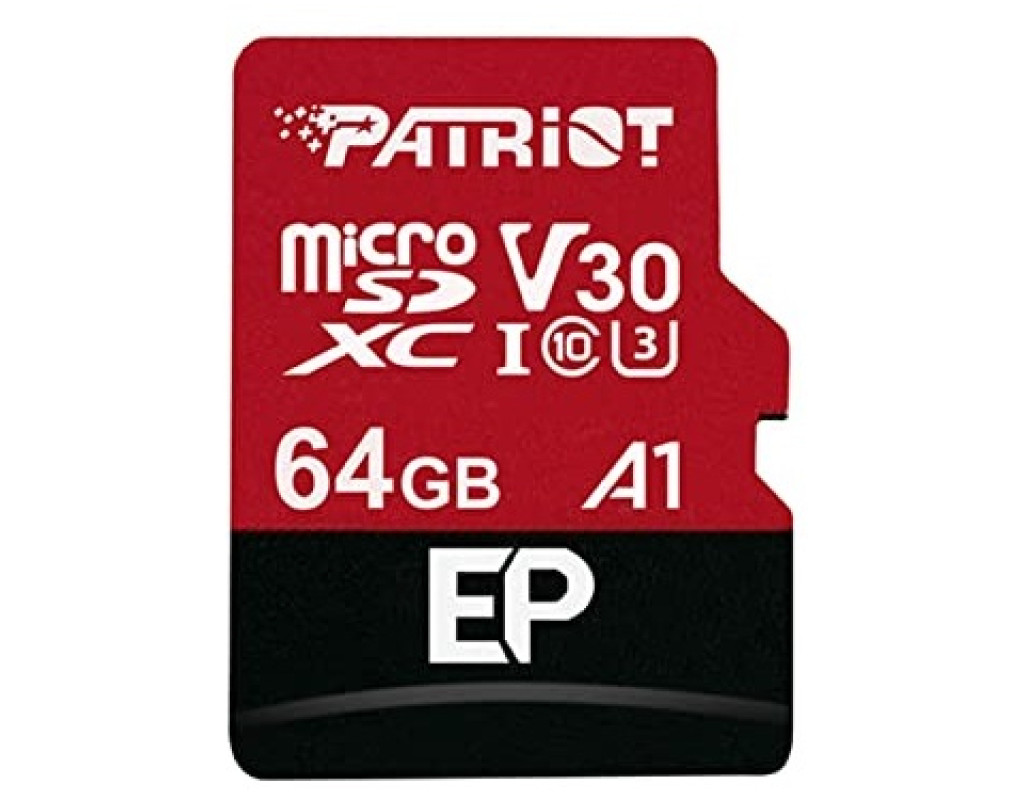 Карта памяти Patriot 64GB microSD class 10 UHS-I U3 V30 A1 (PEF64GEP31MCX)