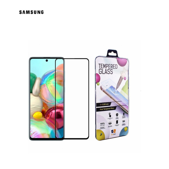 Скло захисне Drobak Samsung Galaxy A71 (Black) (454518)