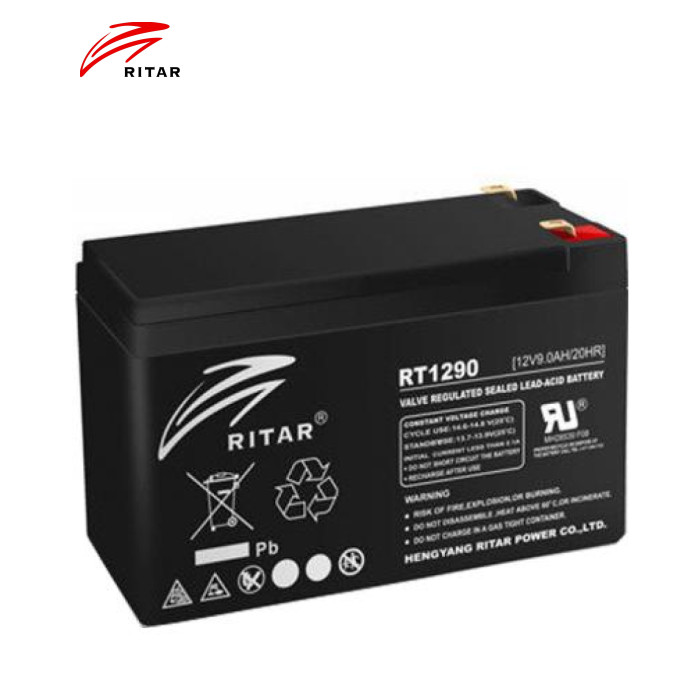 Батарея к ИБП Ritar AGM RT1290B, 12V-9Ah, Black (RT1290B)