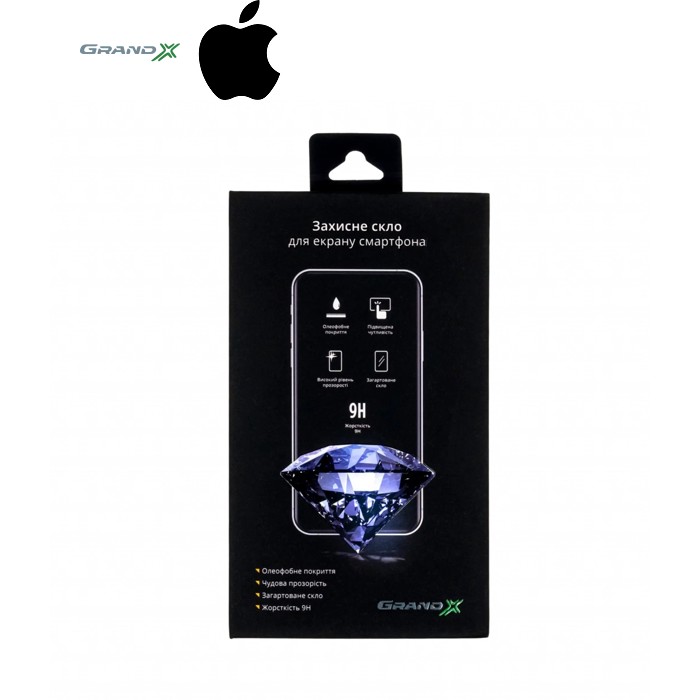 Скло захисне Grand-X Apple iPhone 12 mini black (CAIP12MB)