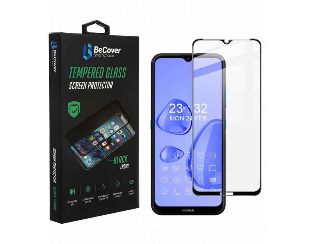 Стекло защитное BeCover Nokia 1.4 Black (706902)