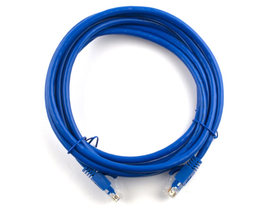 Патч-корд литий Weepda, UTP, RJ45, Cat.6, 50м, синій, Cu (мідь)