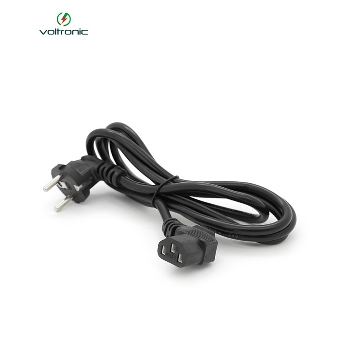 Кабель живлення Schuko кутовий PC-186A CEE7 / 17-C13, 1.8M, 0.75mm, євровилках під 90 градусів, OEM Q25 / 200