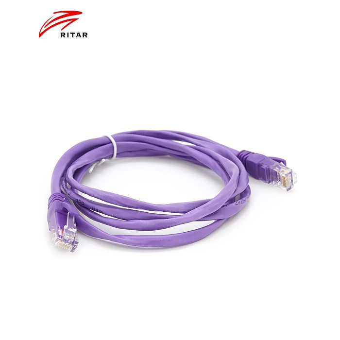 Патч-корд литий RITAR, UTP, RJ45, Cat.5e, 1,5m, фіолетовий, Cu (мідь)