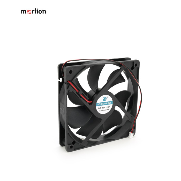 Кулер корпусний Merlion EZF 12025, 120x120x25mm, RPM 1100&plusmn;10%, 12V / 0.3A, 2-pin, Black, OEM