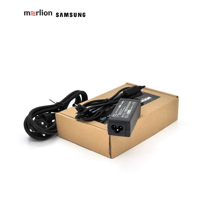 Блок живлення MERLION для ноутбука SAMSUNG 19V 2.1A (40 Вт)штекер 5.5.*3,0 мм, довжина 0.9м + кабель живлення