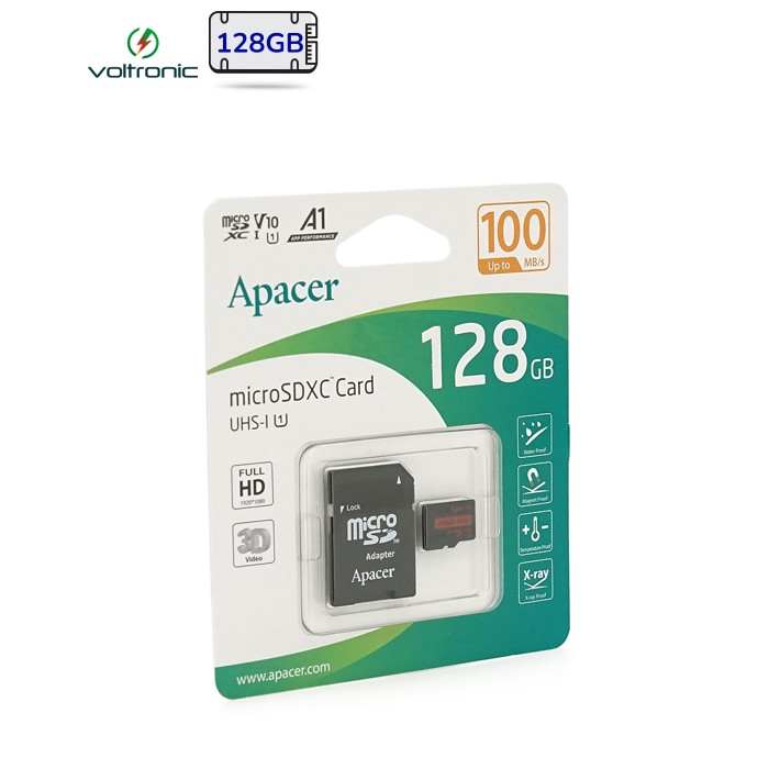 Карта пам'яті Apacer microSDHC Class 10 UHS-I, 128GB