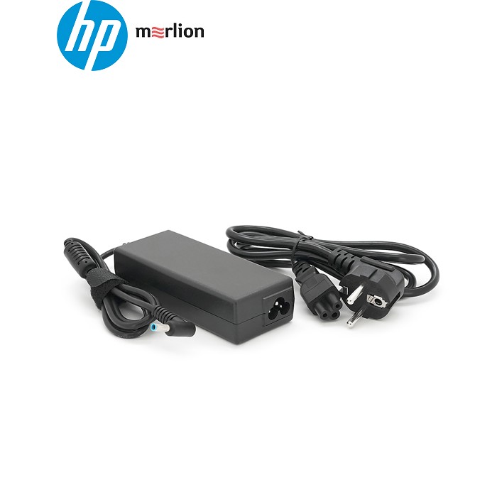 Блок живлення MERLION для ноутбука HP 19.5V 4.62A (90 Вт) штекер 4.5*3.0мм, довжина 0,9м + кабель живлення