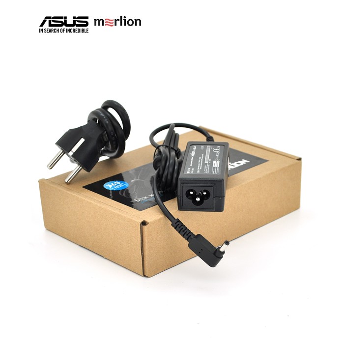 Блок живлення MERLION для ноутбука ASUS 19V 1.75A (34 Вт) штекер 4.0*1.35мм, довжина 0,9м + кабель живлення