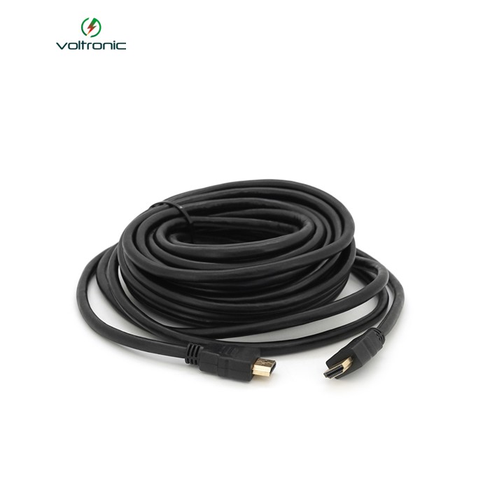 Кабель Merlion HDMI-HDMI HIGH SPEED 10m, v1.4, OD-7.5mm, круглий Black, коннектор Black, (Пакет) Q50