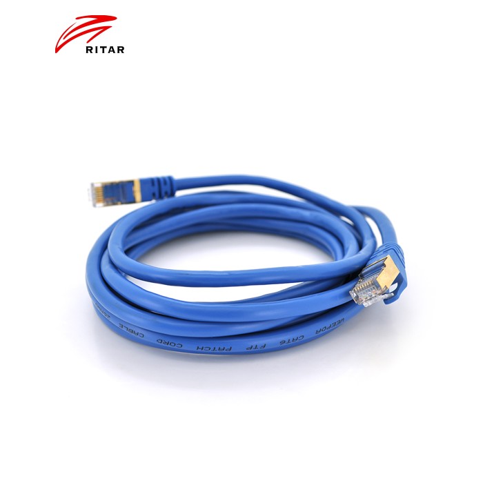 Патч-корд литий Ritar, FTP, RJ45, Cat.6, 5,0m, синій