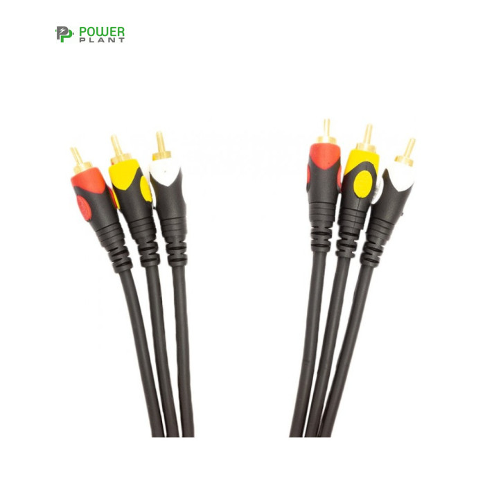 Кабель мультимедийный 3xRCA M to 3xRCA M 1.5m PowerPlant (CA911714)