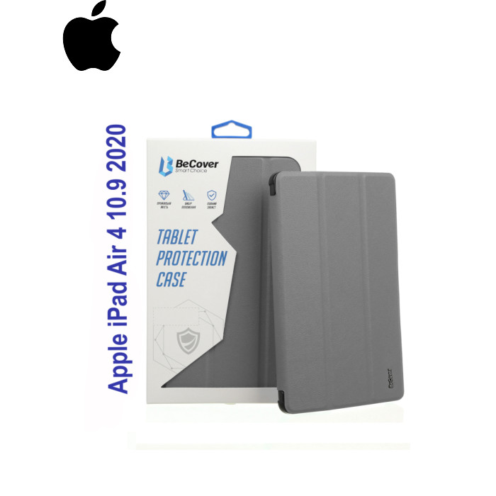 Чехол для планшета BeCover Soft Edge Pencil mount Apple iPad Air 4 10.9 2020/2021 Gray (706820)