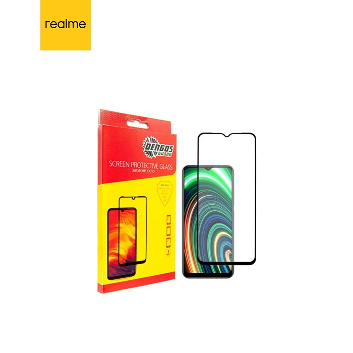 Скло захисне Dengos Full Glue Realme C25y (TGFG-209)