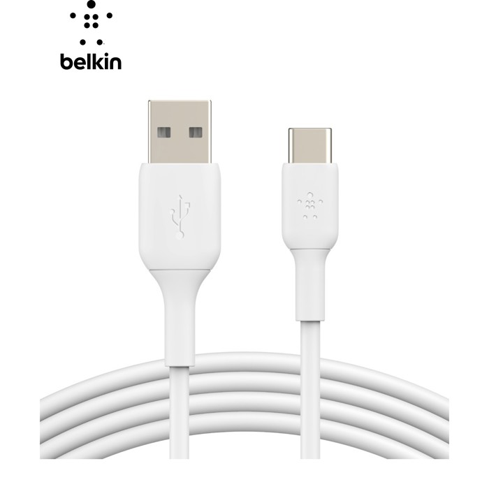Дата кабель USB 2.0 AM to USB-C 1.0m PVC white Belkin (CAB001BT1MWH)