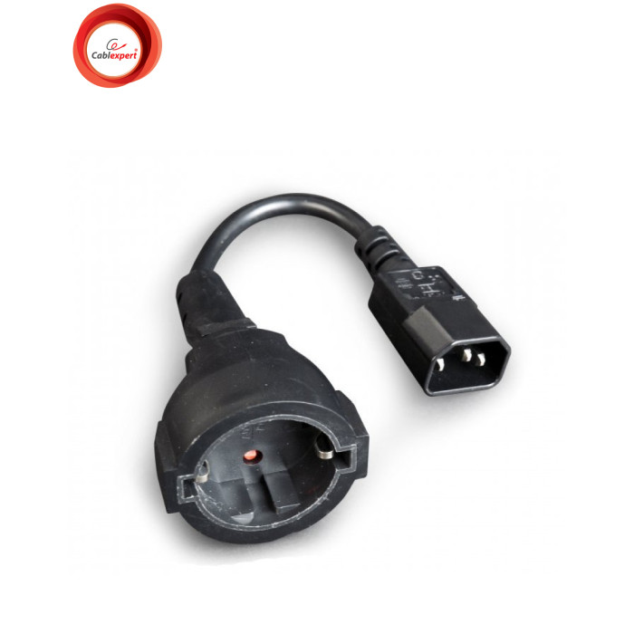 Переходник питания C14 male to Schuko female 0.15 Cablexpert (PC-SFC14M-01)