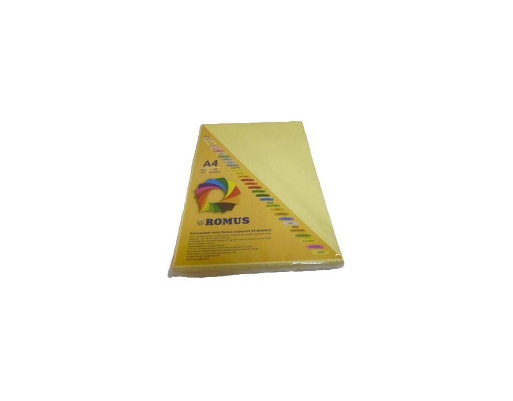 Папір Romus A4 80 г/м2 100sh Yellow (R50577)