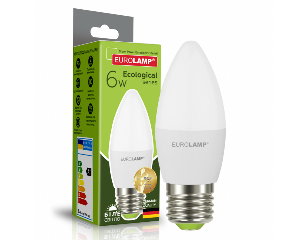 Лампочка Eurolamp LED CL 6W E27 4000K 220V (LED-CL-06274(P))