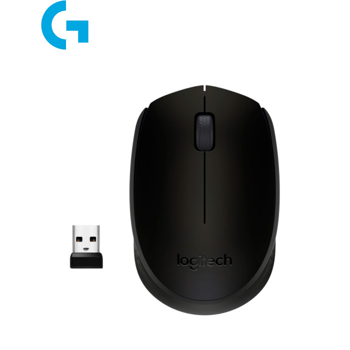 Миша бездротова Logitech M170 Grey-Black 1000 dpi, радіо, (910-004642)