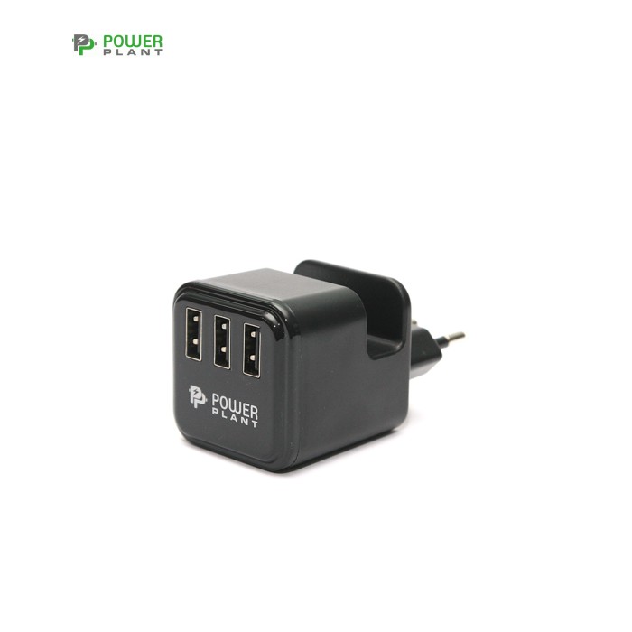 Зарядний пристрій PowerPlant W-360 3*USB/3.4A (DV00DV5065)