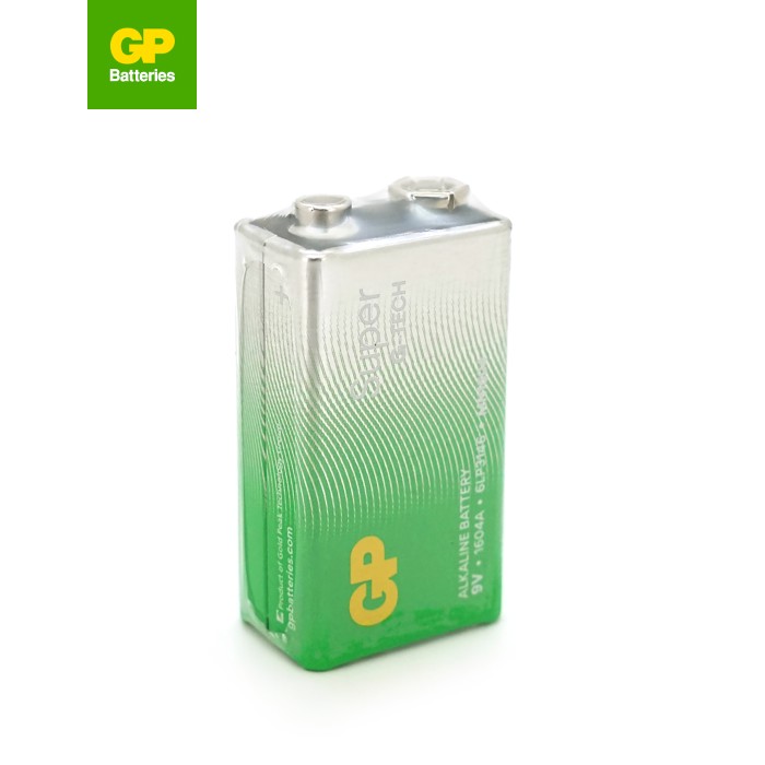 Батарейка лужна GP SUPER ALKALINE 1604AEB-5S1, 9V, крона, 6LF22 10 (100шт.) х10(10шт.) х1 у вакуумному впакуванні ціна за 1шт