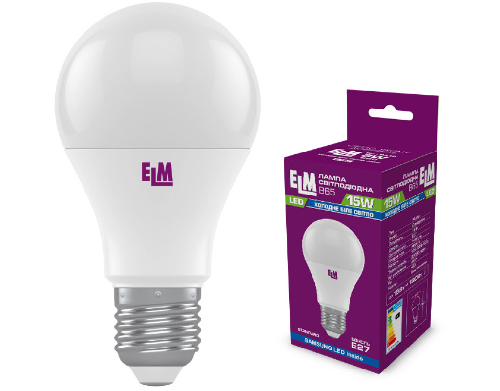 Лампочка ELM B65 15W PA10S E27 4000K (18-0194)