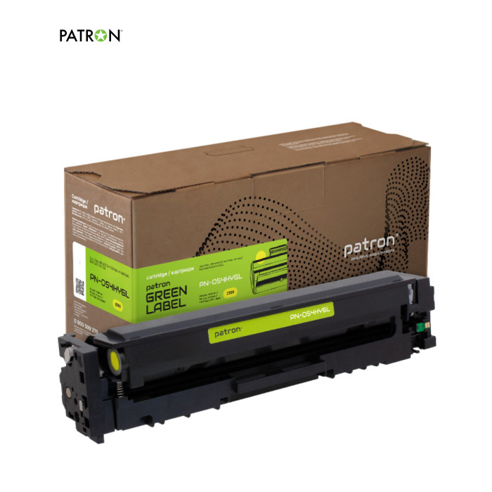 Картридж Patron Canon 054H Green Label, yellow (PN-054HYGL)