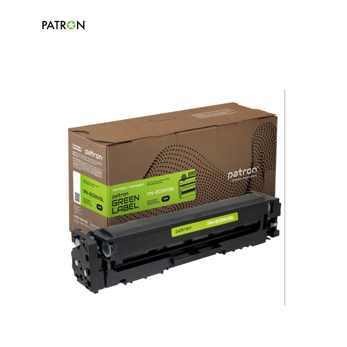 Картридж Patron HP 203X (CF540X) black Green Label (PN-203XKGL)