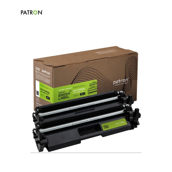 Тонер-картридж Patron HP 17A (2*CF217A) Green Label (PN-17ADGL)