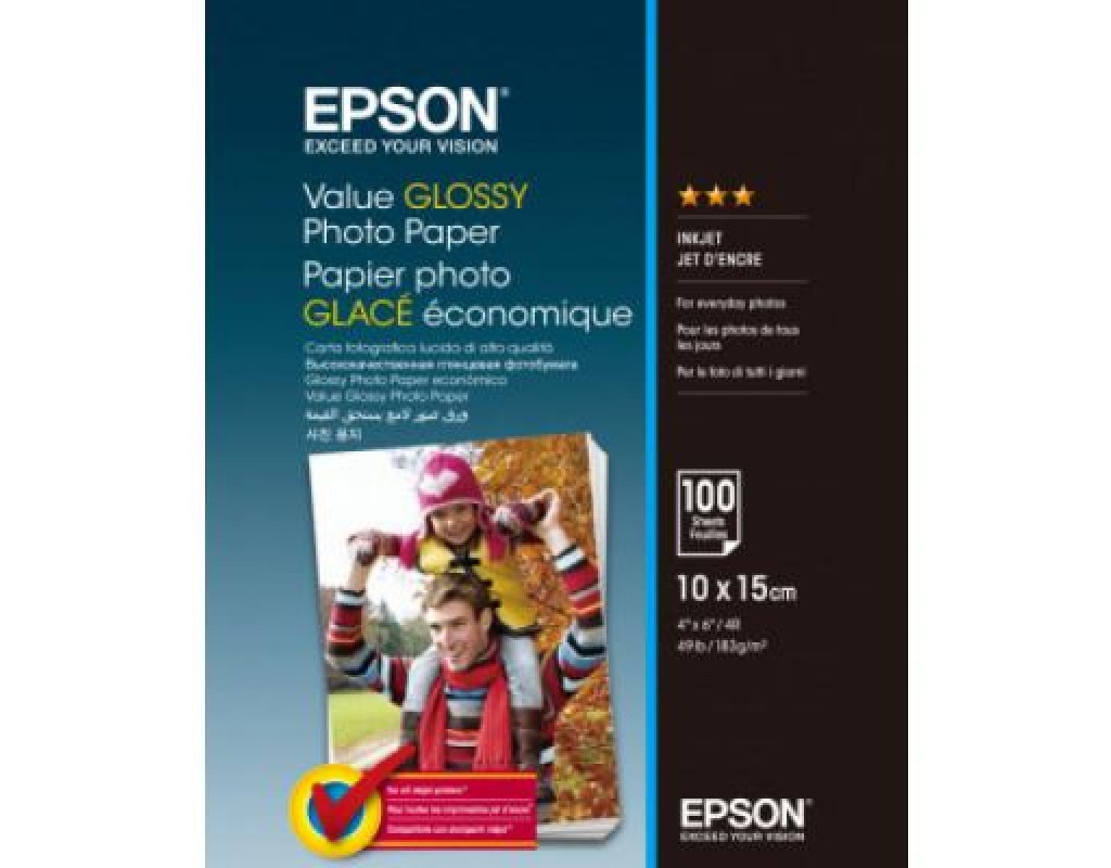 Фотопапір Epson 10х15 Value Glossy Photo (C13S400039)
