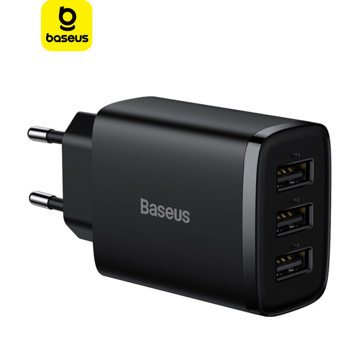 Зарядное устройство Baseus Compact Charger 3U Black (CCXJ020101)