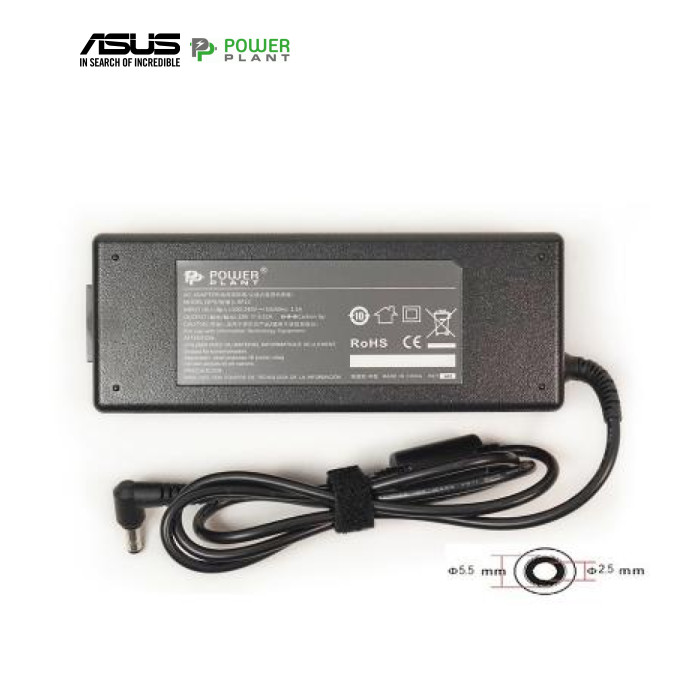 Блок живлення до ноутбуку PowerPlant ASUS 220V, 19V 120W 6.32A (5.5*2.5) (AS120F5525)