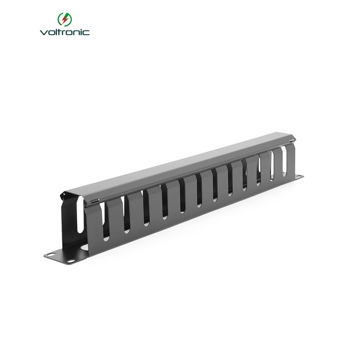 Кабельний органайзер з кришкою, 19 ", корпус-метал, 1U / 12Port, Q50