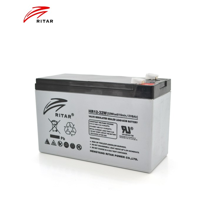 Акумуляторна батарея AGM RITAR HR1232W, Gray Case, 12V 8.0Ah ( 151 х 65 х 94 (100 ) 2.20kg Q10