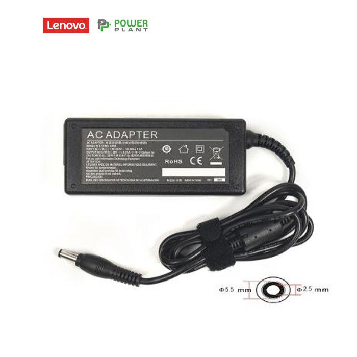 Блок питания к ноутбуку PowerPlant IBM/LENOVO 220V, 20V 65W 3.25A (5.5*2.5) (IB65H5525)