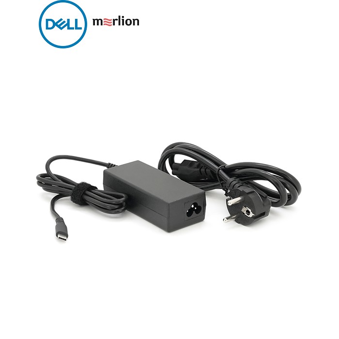 Блок живлення MERLION для ноутбука DELL 45W штекер Type-C, довжина 0,9м + кабель живлення