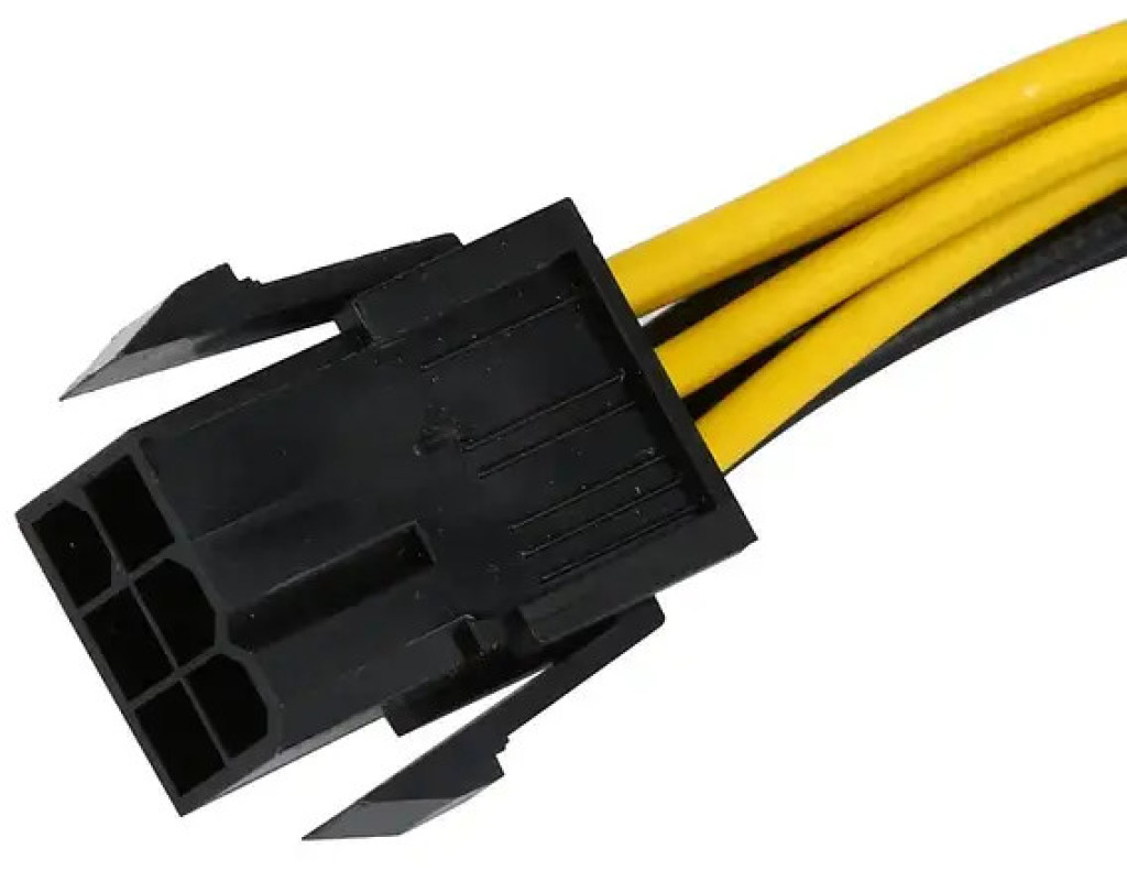 Кабель-переходник питания 6-pin для PCI-E Видеокарт (2 molex -> 6 pin)