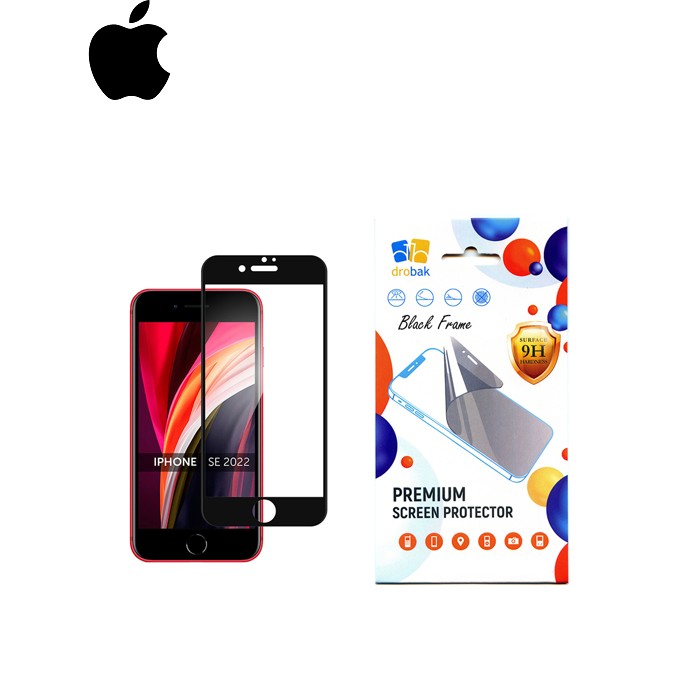 Стекло защитное Drobak Apple iPhone SE 2022 (Black) (505047)