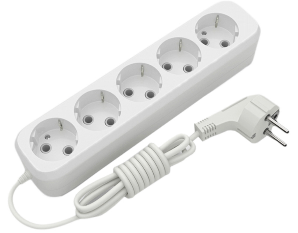 Сетевой удлинитель Electrum C-ES-1792 2.0m 5 роз, white (C-ES-1792)