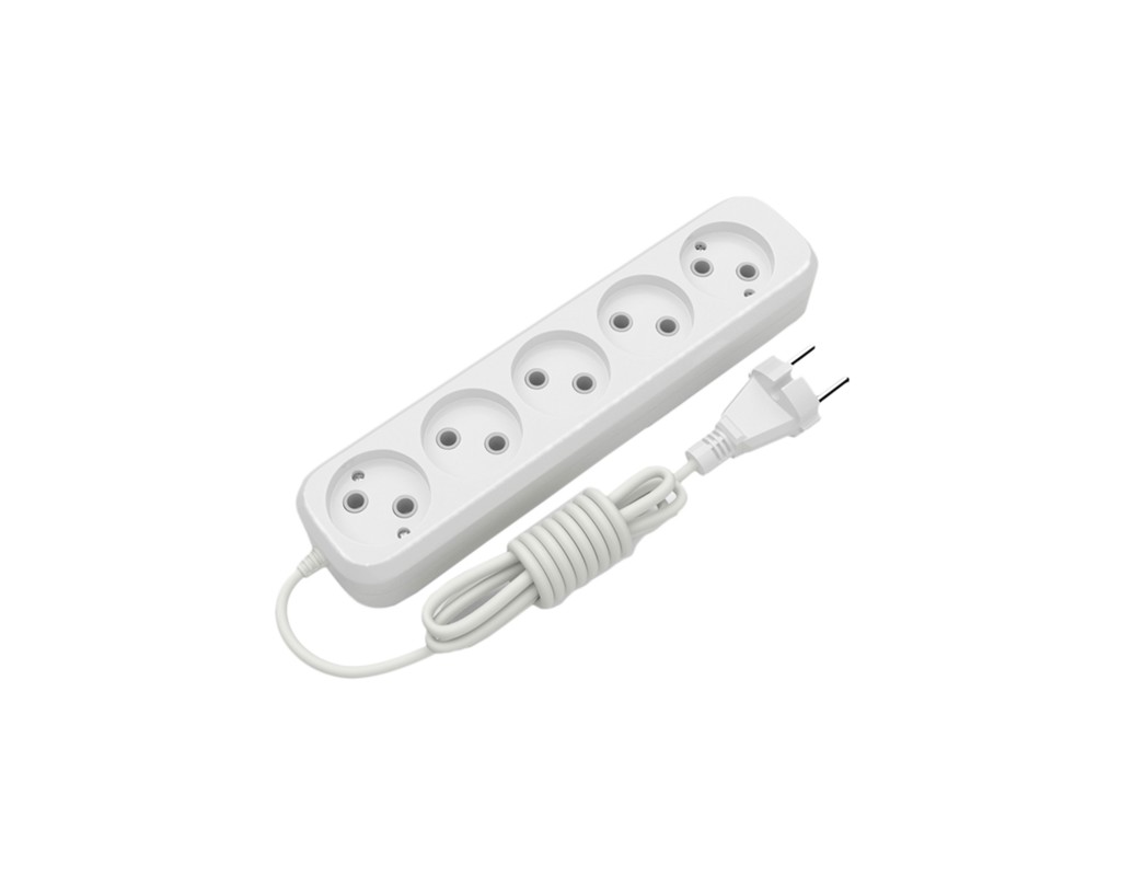 Мережевий подовжувач Electrum C-ES-1817 5.0m 5 роз, white (C-ES-1817)
