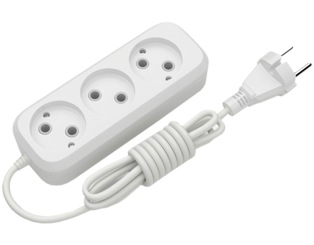 Сетевой удлинитель Electrum C-ES-1787 5.0m, 3 роз, white (C-ES-1787)