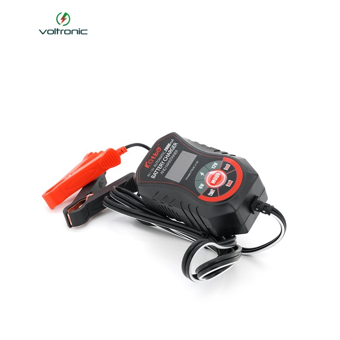 Автоматичне ЗУ для акумулятора, Katbo KTB-BC2109 6V / 12V, 210-240V, LCD, клеми (AGM / Gel / Lead)