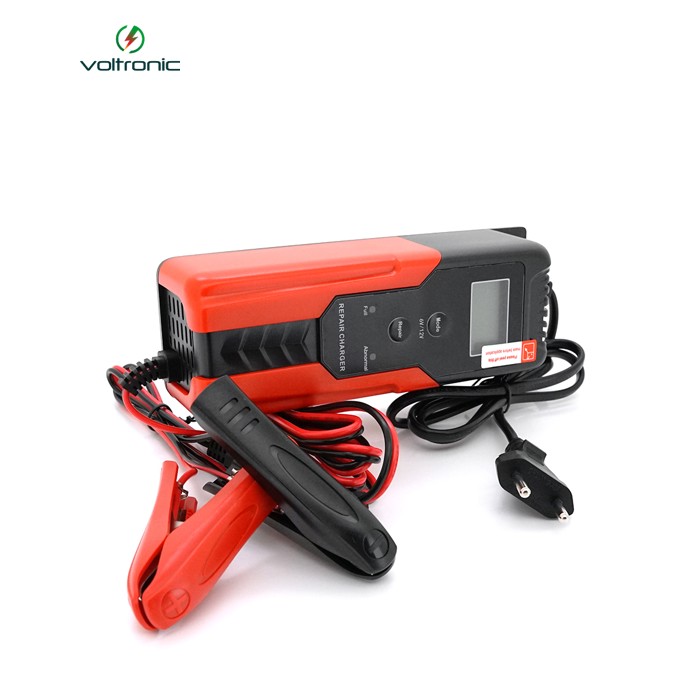Автоматичне ЗУ для акумулятора R12, 6V / 12V, 100-240V, 2-4А, LCD, клеми (AGM / GEL / Lead), 172x62x50mm