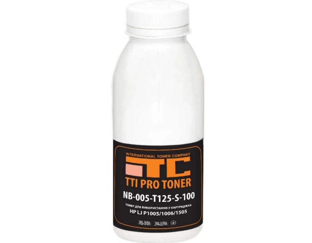 Тонер HP LJ P1005/1006/1505, 100г Black TTI (NB-005-T125-S-100)