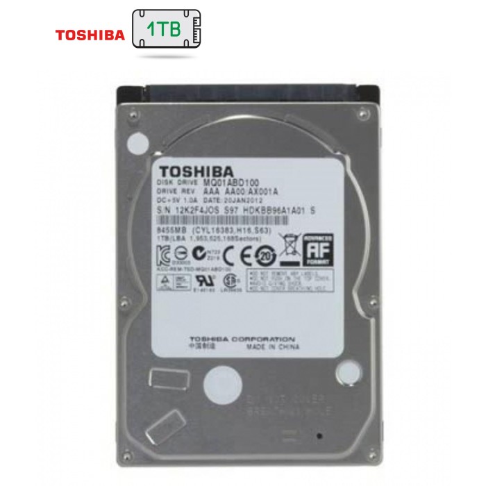 Жорсткий диск 2,5" HDD 1TB Toshiba MQ01ABD100/PX1829E-1HJ0 (SATA 3,0GB/s, 5400 rpm, 8mb, для NoteBook) REF