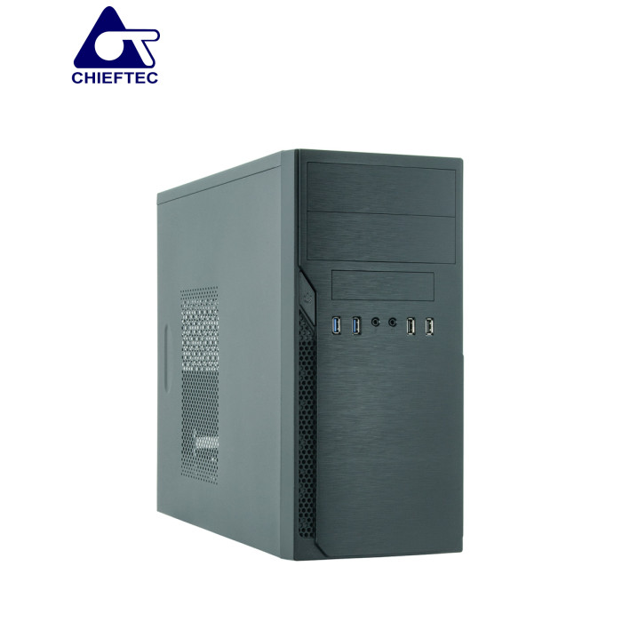 Корпус Chieftec ELOX (HO-12B-OP) Minitower, Micro - ATX, Mini - ITX, Слотів розширення - 4, Додатково - Back 1x8/9 см, Front 1x8/9 см, CPU - 140 мм, 173 x 365 x 368 мм, 4.1