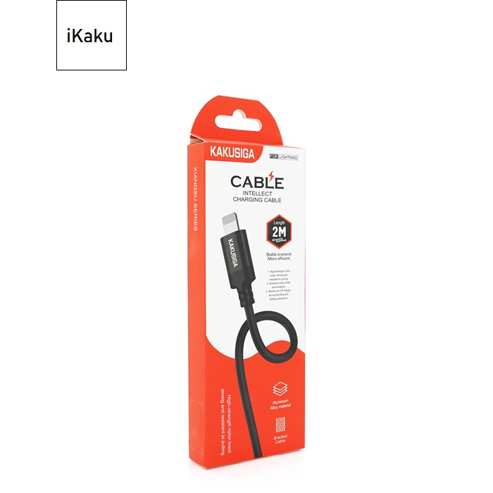 Кабель iKAKU KSC-698 XIANGSU Smart fast charging data cable for iphone, Black, довжина 2м, BOX