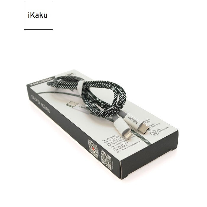 Кабель iKAKU KSC-723 GAOFEI PD20W smart fast charging cable (Type-C to Lightning), Black, довжина 1м, BOX